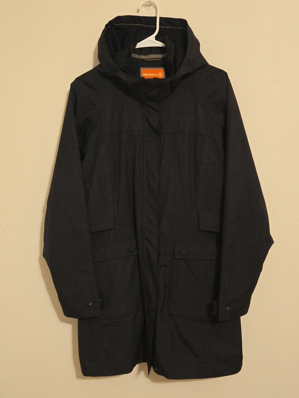 Merrell Dark Charcoal Hooded Lightweight Jacket - XL